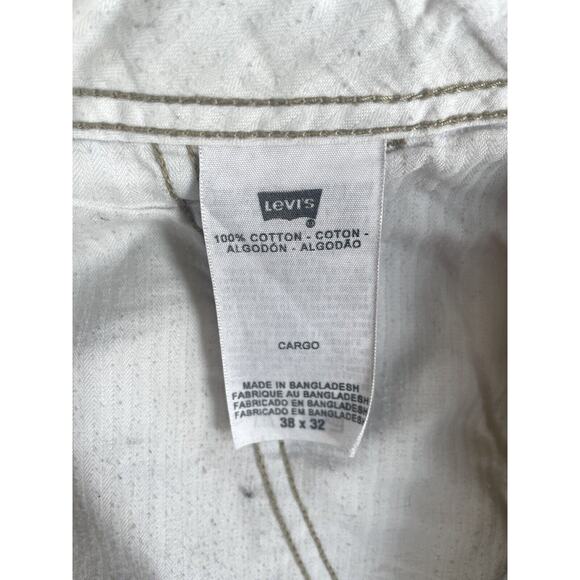 Levis Cargo Pants Mens 38x32 Beige Loose Straight Utility Outdoors READ/STAINS - Picture 16 of 16